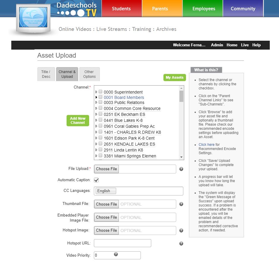 Dadeschools TV portal